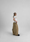 (UNISEX) Cladded Pigment Cargo Balloon Wide Two-way Pants