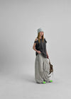 (UNISEX) Royal Nylon Rivet Carpenter Wide Two-way Pants