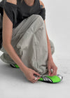 (UNISEX) Royal Nylon Rivet Carpenter Wide Two-way Pants