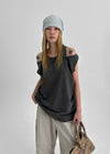 Shebet Cutout Loose Fit Layered Sleevelessti
