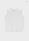 Shebet Cutout Loose Fit Layered Sleevelessti