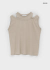Shebet Cutout Loose Fit Layered Sleevelessti