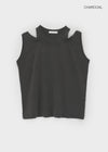 Shebet Cutout Loose Fit Layered Sleevelessti