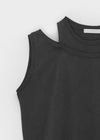 Shebet Cutout Loose Fit Layered Sleevelessti
