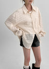 (UNISEX) Welong Check Loose Fit Shirt