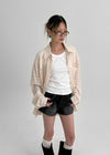 (UNISEX) Welong Check Loose Fit Shirt