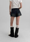Perot Washed Denim Shorts