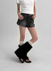 Perot Washed Denim Shorts