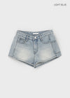 Perot Washed Denim Shorts
