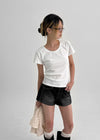 Lilbet Slim Fit U-Neck Short Sleeve Tee