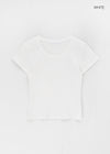 Lilbet Slim Fit U-Neck Short Sleeve Tee
