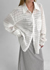 (UNISEX) Welong Check Loose Fit Shirt