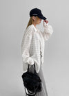 (UNISEX) Welong Check Loose Fit Shirt