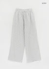 Tubung wide Check Banding Pants