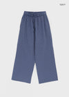 Tubung wide Check Banding Pants