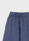 Tubung wide Check Banding Pants