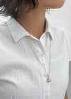 Tingfer Silver Drop Pendant Necklace