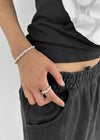 (silver 925) Rummin Twist Mini Ball Banding Ring