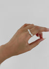 (silver 925) Rummin Twist Mini Ball Banding Ring