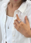 Kapha Circle Silver Ball Ring