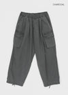 (UNISEX) Cladded Pigment Cargo Balloon Wide Two-way Pants