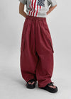 (UNISEX) Cladded Pigment Cargo Balloon Wide Two-way Pants