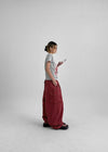 (UNISEX) Cladded Pigment Cargo Balloon Wide Two-way Pants