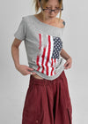 Mirong Printed One-shoulder Short-sleeved T-shirt