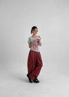 Mirong Printed One-shoulder Short-sleeved T-shirt