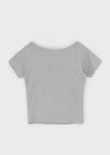 Mirong Printed One-shoulder Short-sleeved T-shirt