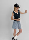 Coolkya Check Banding Shorts