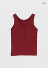 Beroli Ribbed Button Sleeveless