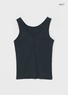 Beroli Ribbed Button Sleeveless