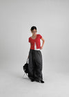 (UNISEX) Royal Nylon Rivet Carpenter Wide Two-way Pants