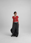 (UNISEX) Royal Nylon Rivet Carpenter Wide Two-way Pants