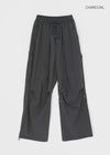 (UNISEX) Royal Nylon Rivet Carpenter Wide Two-way Pants