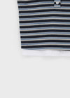 Campten Layered Stripe Button Crop Top
