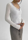 Hong Hong Button Lace Crop Cardigan
