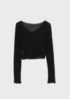 Hong Hong Button Lace Crop Cardigan