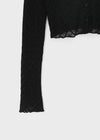 Hong Hong Button Lace Crop Cardigan