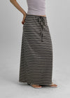 Camluth Stripe Banding Long Skirt