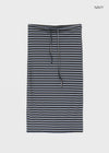 Camluth Stripe Banding Long Skirt