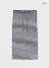 Camluth Stripe Banding Long Skirt