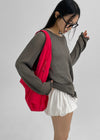 Showenti Boat Neck Net Knit