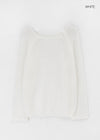 Showenti Boat Neck Net Knit