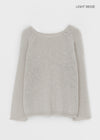 Showenti Boat Neck Net Knit