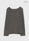 Showenti Boat Neck Net Knit
