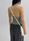 Toureng Stripe Halter Sleeveless (built-in Cap)