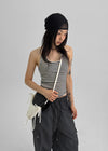 Toureng Stripe Halter Sleeveless (built-in Cap)
