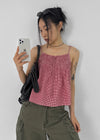 Current Check Sleeveless Blouse